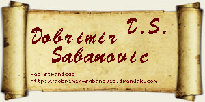 Dobrimir Šabanović vizit kartica